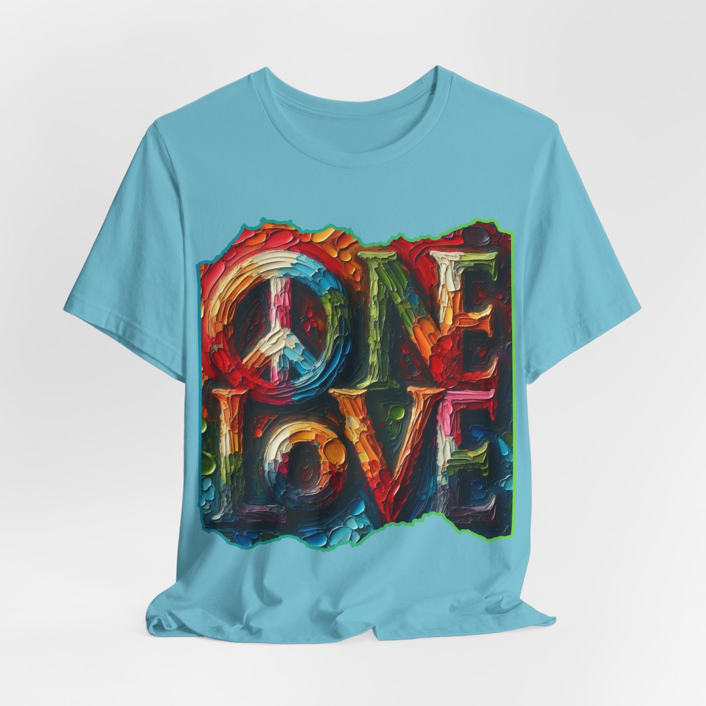 Unisex Jersey Short Sleeve Tee, "One Love" Imposter Syndrome, Mental Wellness, Stress Relief, Self-Awareness, Unity, Inclusion, Anti-Racism, One Love, Inclusion, DEI, Diversity