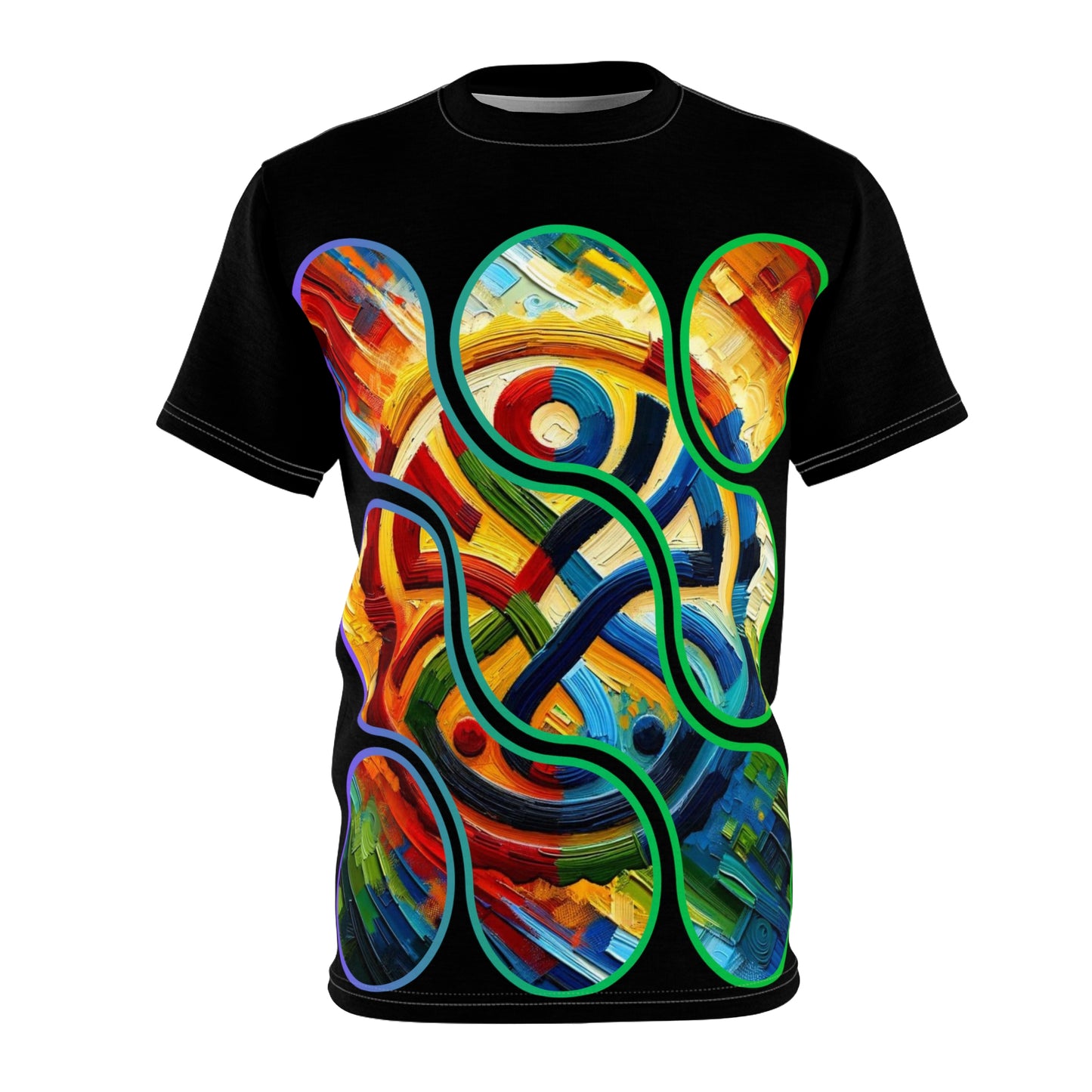 Unisex Cut & Sew Tee (AOP), Abstract Print