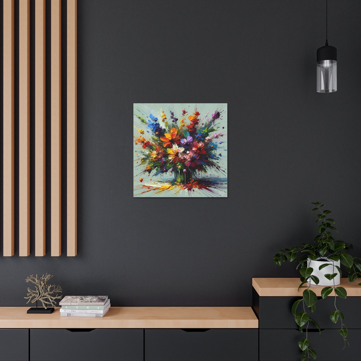 Art Print of Caribbean Bouquet, Oil Finish, West Indian Art, Canvas Gallery Wraps