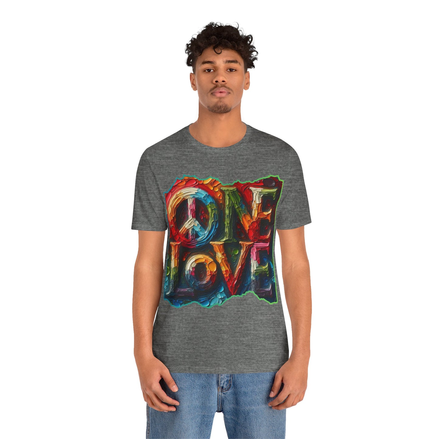 Unisex Jersey Short Sleeve Tee, "One Love" Imposter Syndrome, Mental Wellness, Stress Relief, Self-Awareness, Unity, Inclusion, Anti-Racism, One Love, Inclusion, DEI, Diversity