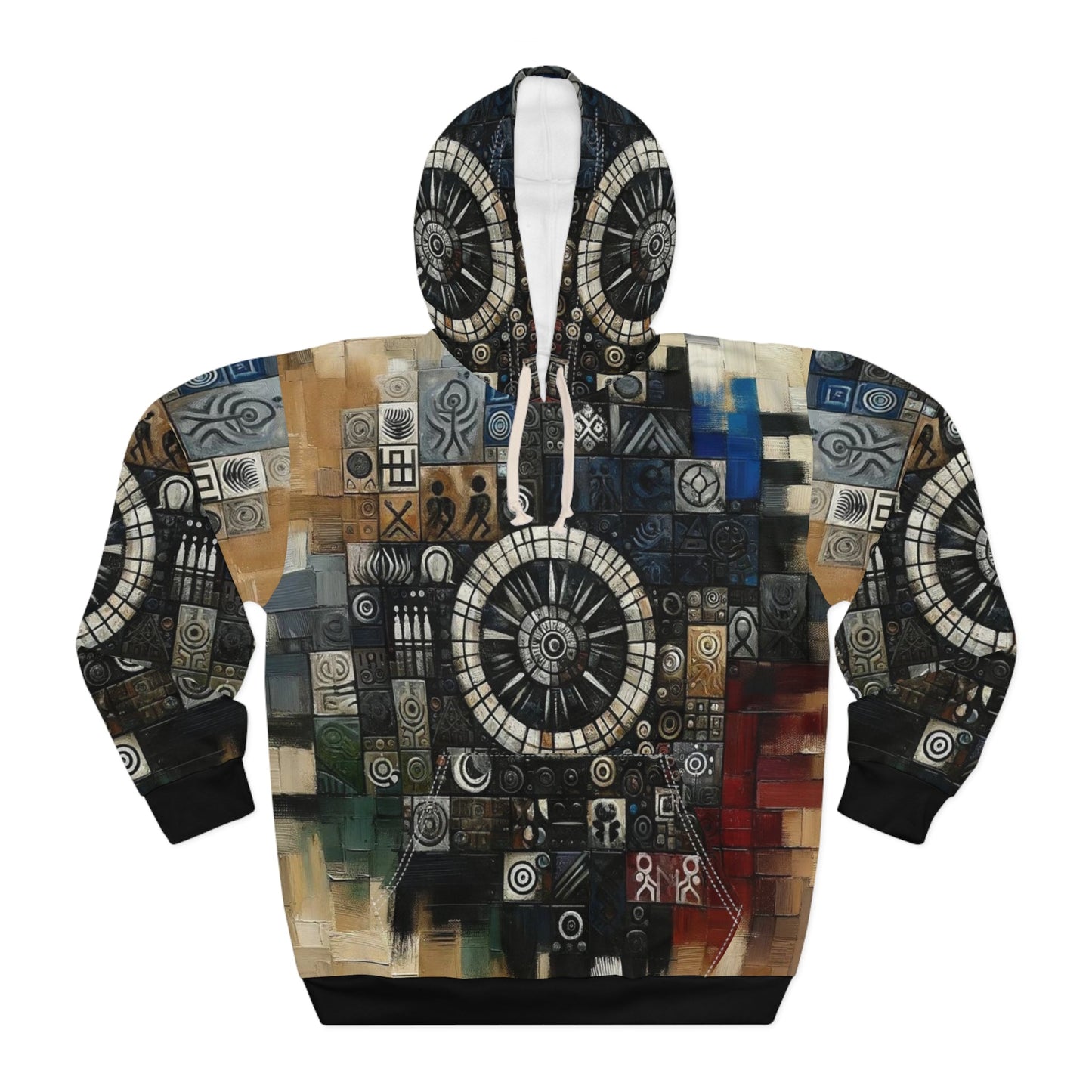 Unisex Pullover Hoodie (AOP) Abstract/Afrocentric/Tie-Dye