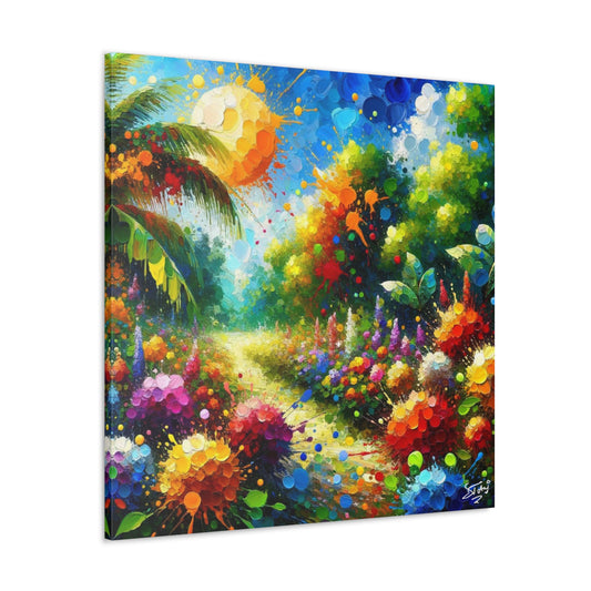 Art Print of Caribbean Flora & Fauna, Oil Finish, West Indian Art, Canvas Gallery Wraps