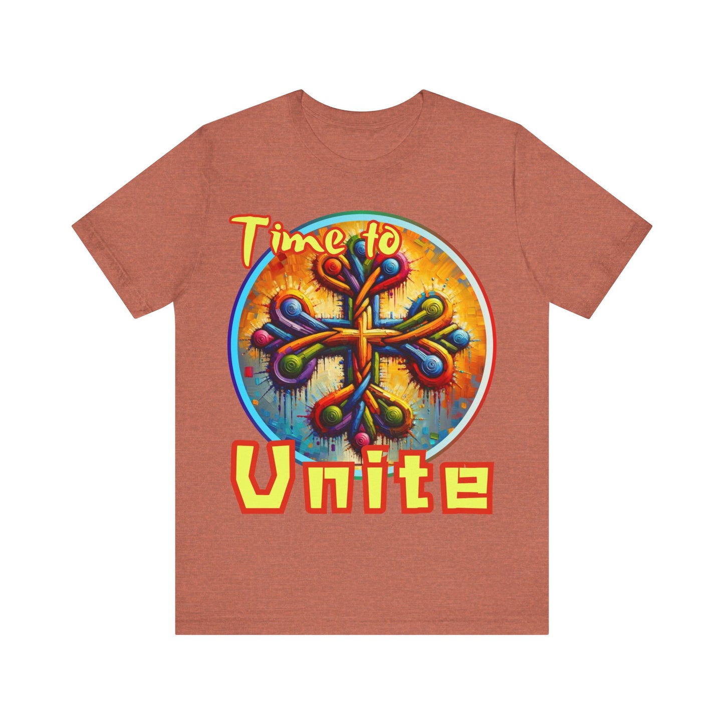 Unisex Jersey Short Sleeve Tee, "Time to Unite" Self-Awareness, Unity, Inclusion, Anti-Racism, One Love, Inclusion, DEI, Diversity