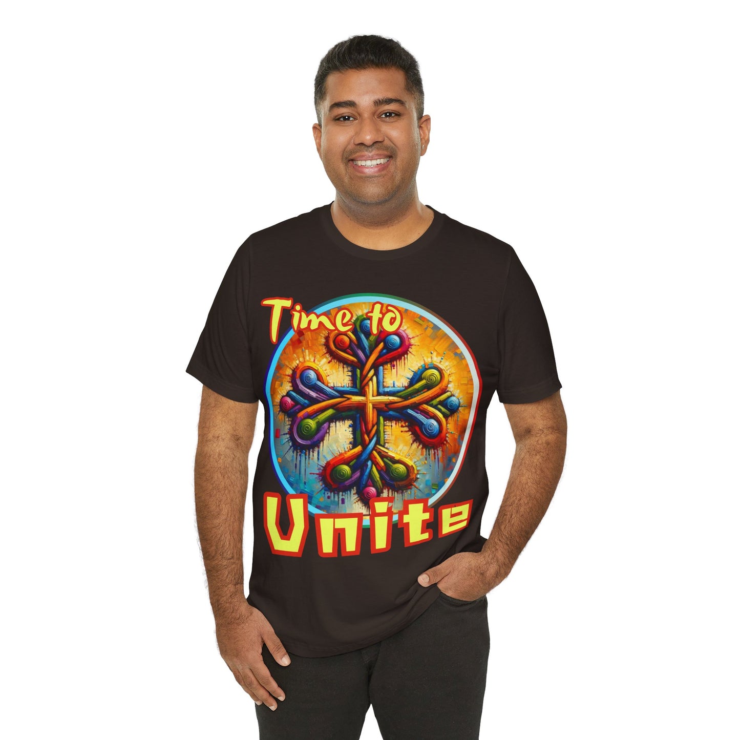 Unisex Jersey Short Sleeve Tee, "Time to Unite" Self-Awareness, Unity, Inclusion, Anti-Racism, One Love, Inclusion, DEI, Diversity