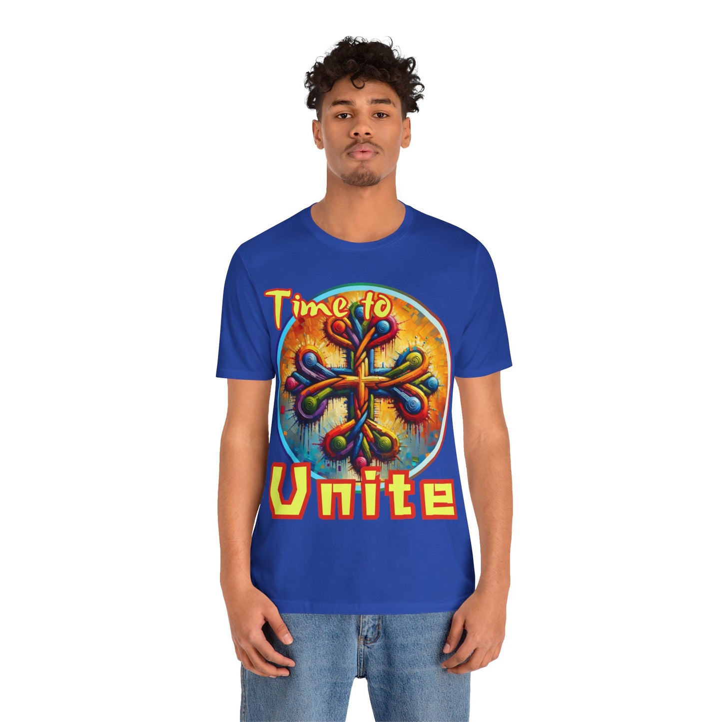 Unisex Jersey Short Sleeve Tee, "Time to Unite" Self-Awareness, Unity, Inclusion, Anti-Racism, One Love, Inclusion, DEI, Diversity