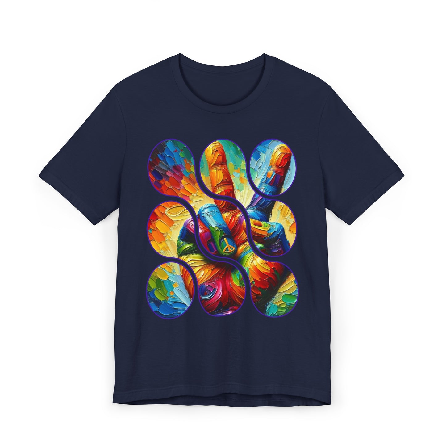 Unisex Jersey T-Shirt, "Peace" One World, Self-Love, Anti-Racism, One Love, Unity, Inclusion, Diversity, Immigrant Outsiders, Cultural Identity, Black Excellence Empowerment, Inspiration