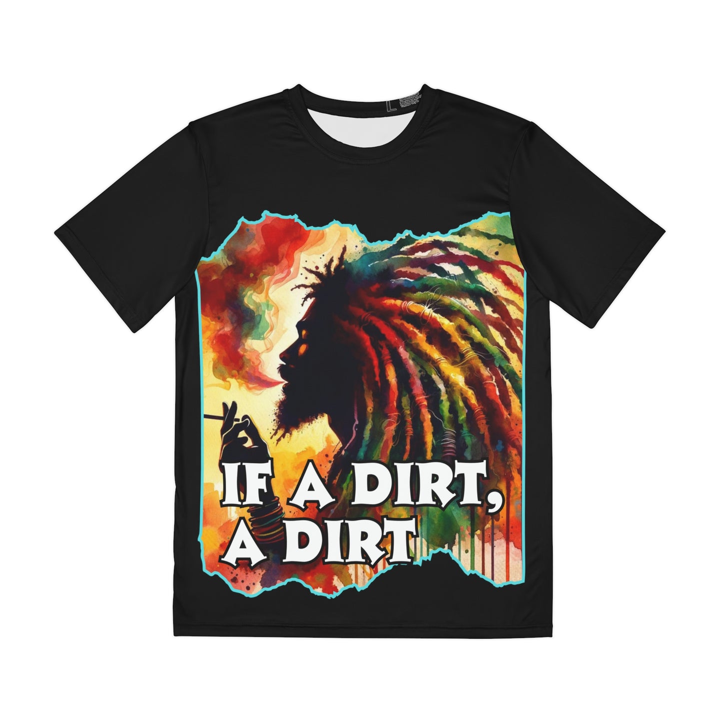 Men's Brushed Polyester Short Sleeve Tee (AOP), "If A Dirt A Dirt"