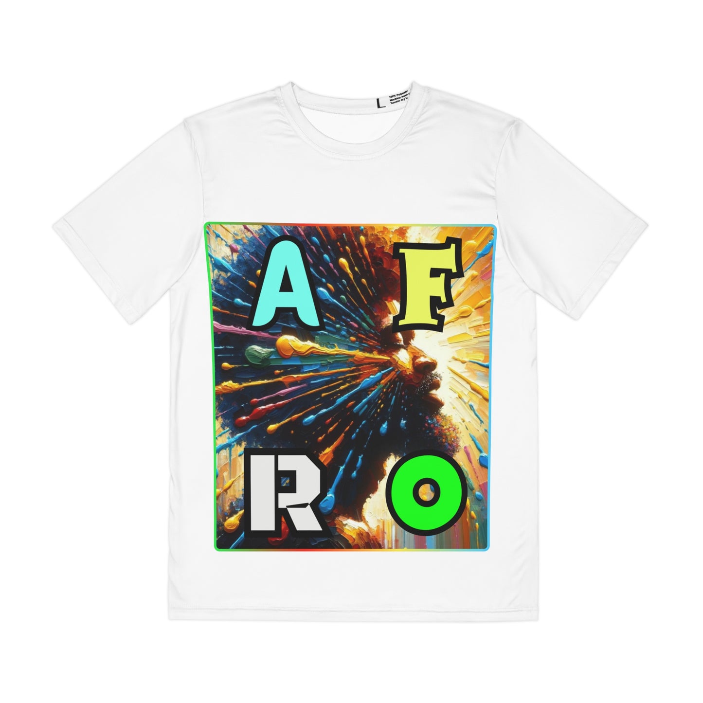 Men's Brushed Polyester Short Sleeve Tee (AOP), "AFRO"