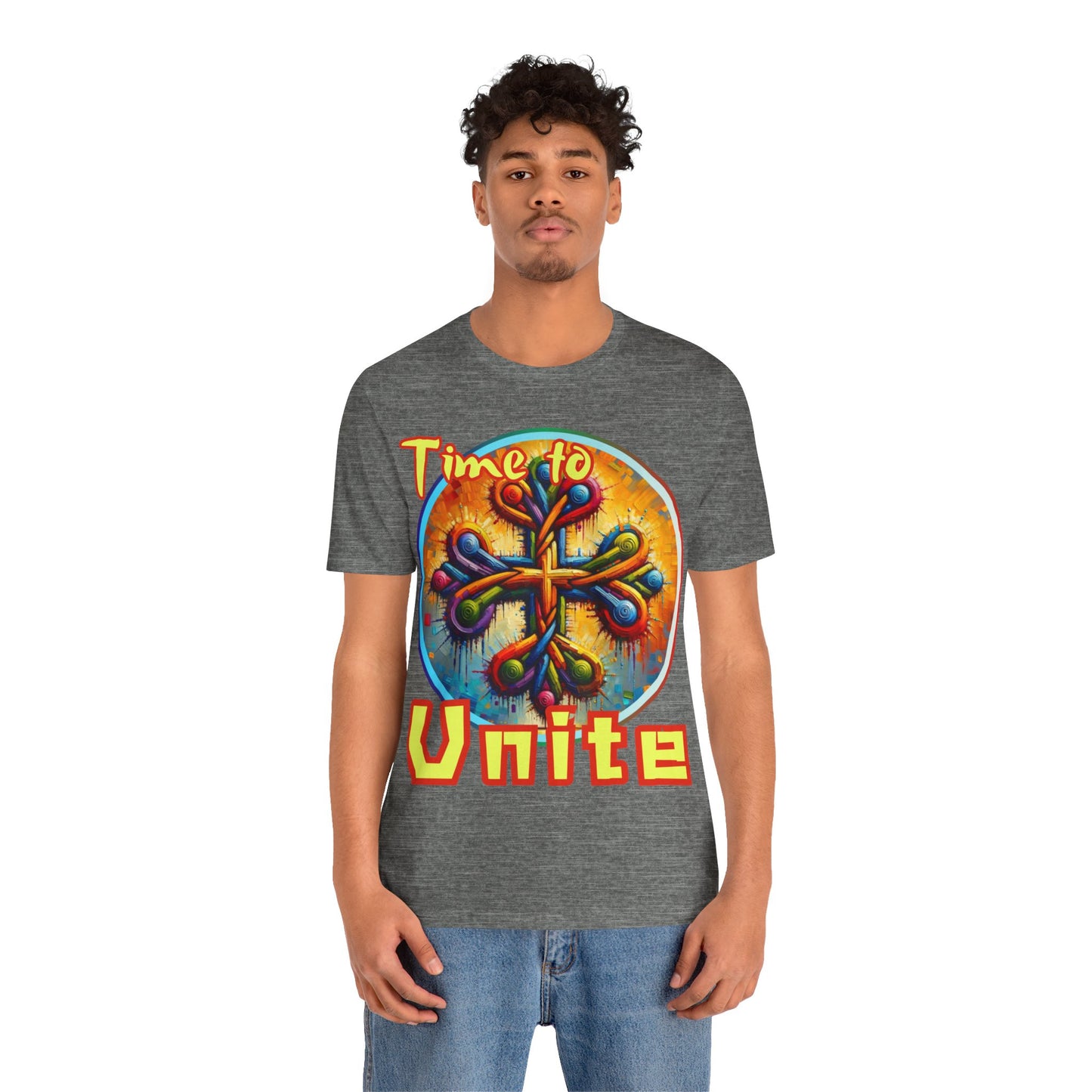 Unisex Jersey Short Sleeve Tee, "Time to Unite" Self-Awareness, Unity, Inclusion, Anti-Racism, One Love, Inclusion, DEI, Diversity