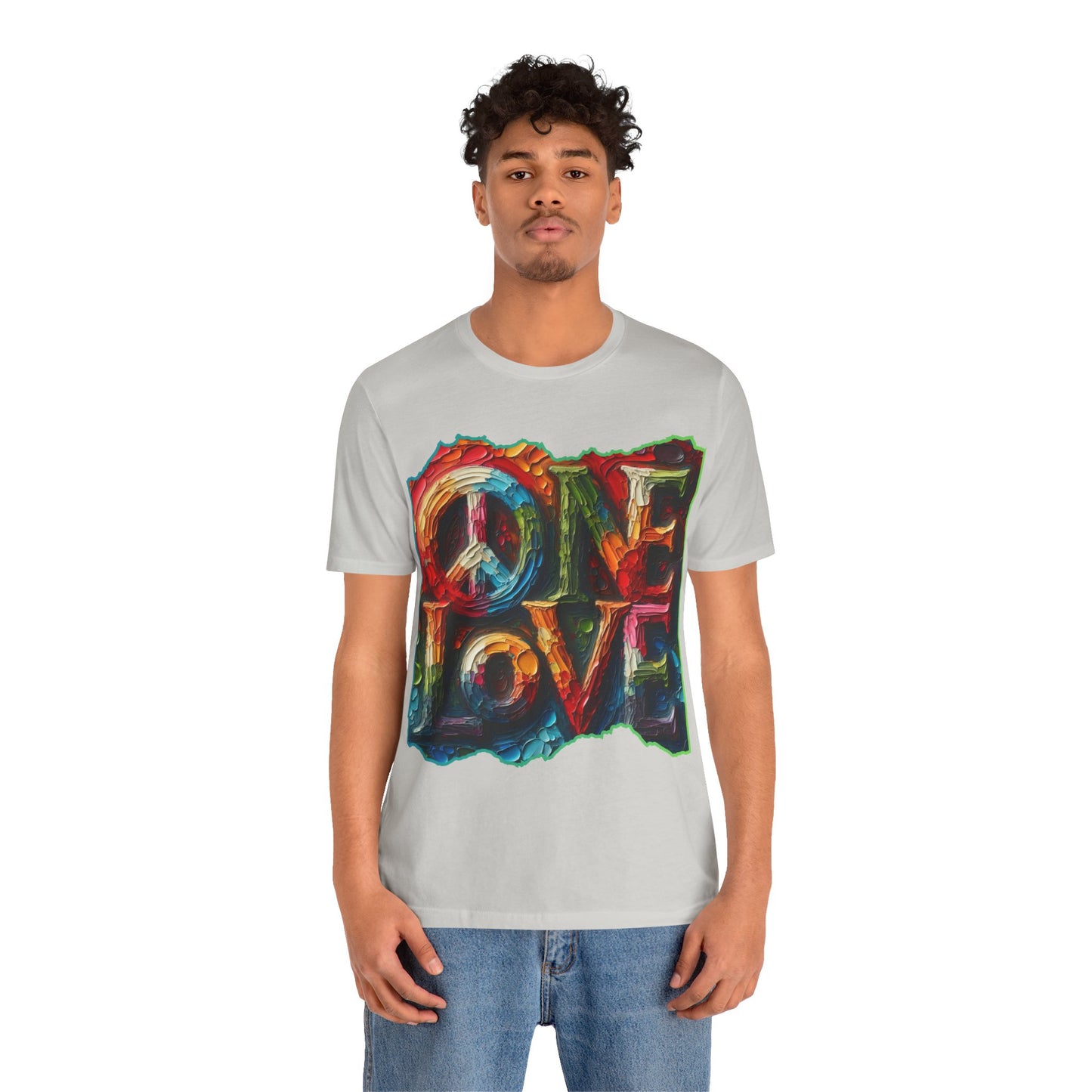 Unisex Jersey Short Sleeve Tee, "One Love" Imposter Syndrome, Mental Wellness, Stress Relief, Self-Awareness, Unity, Inclusion, Anti-Racism, One Love, Inclusion, DEI, Diversity