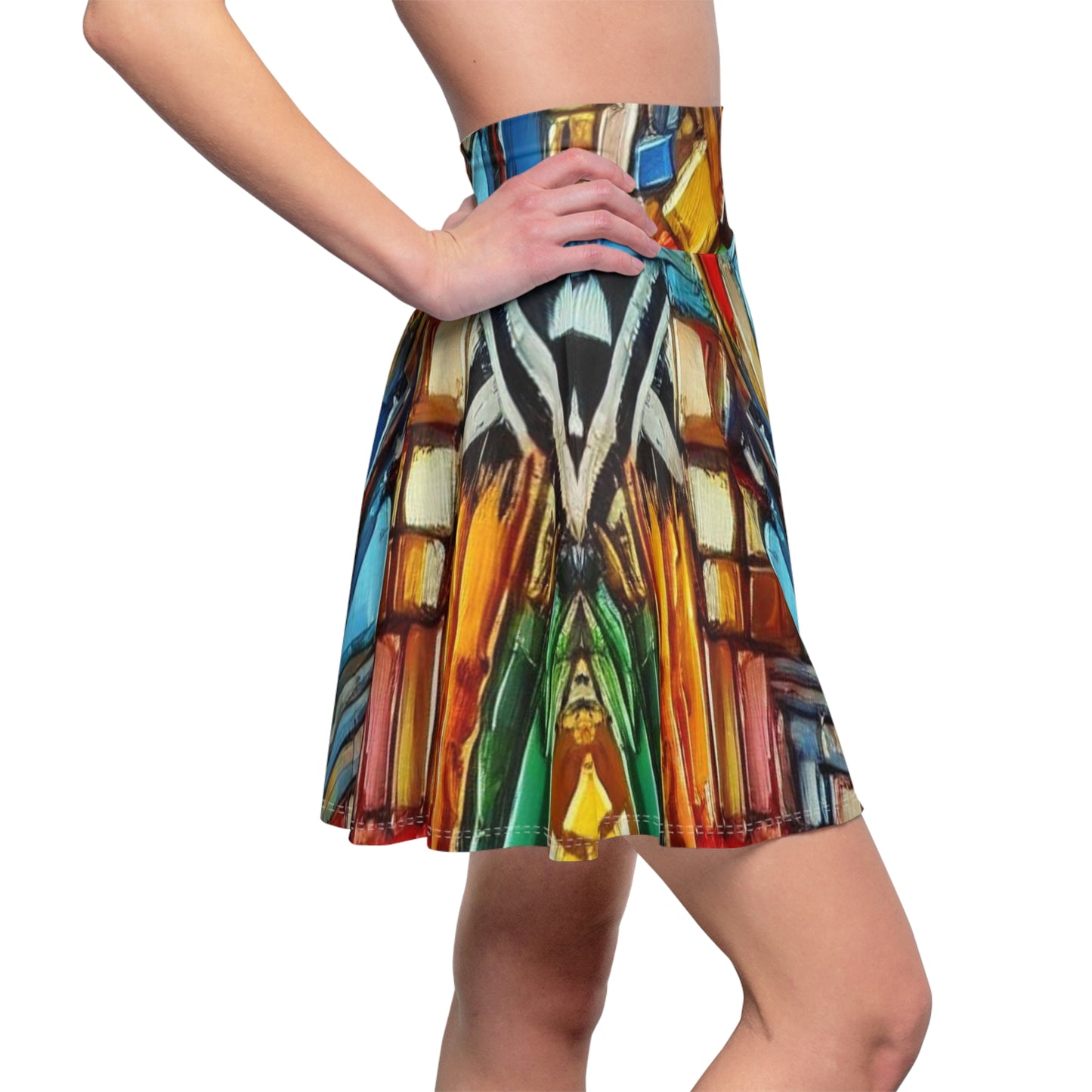 Women's Skater Skirt (AOP) Abstract Print