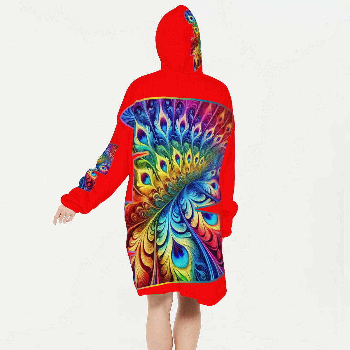 Flannel Sleeper Blanket Hoodie | "Abstract Print"