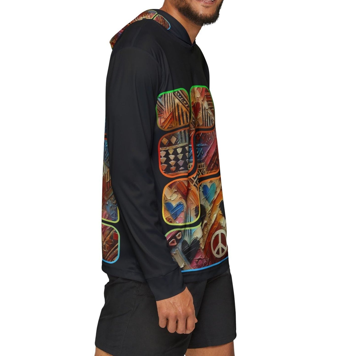 Men's Sports Warmup Hoodie "African Abstract Print"