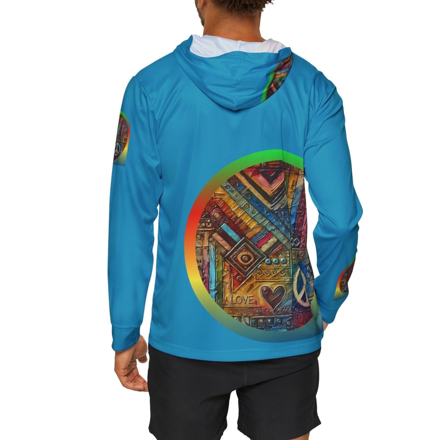 Men's Sports Warmup Hoodie (African Abstract Print)