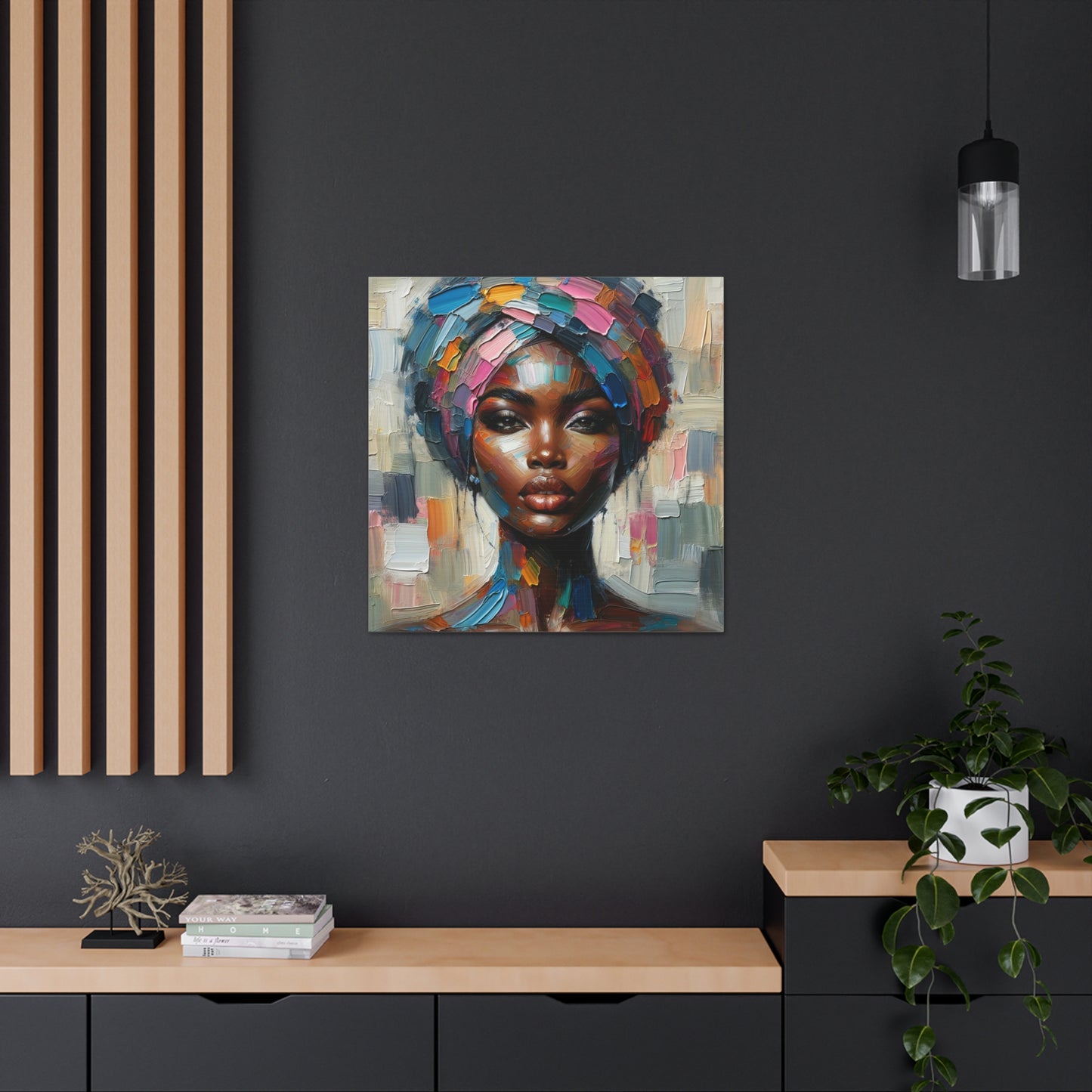 Art Print of Afro-Caribbean Woman, Oil Finish, West Indian Ethnicity, Cultural, Heritage, Art, Black Woman, Canvas Gallery Wraps