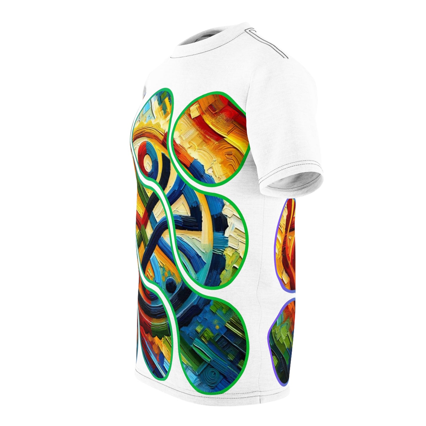 Unisex Cut & Sew Tee (AOP), Abstract Print