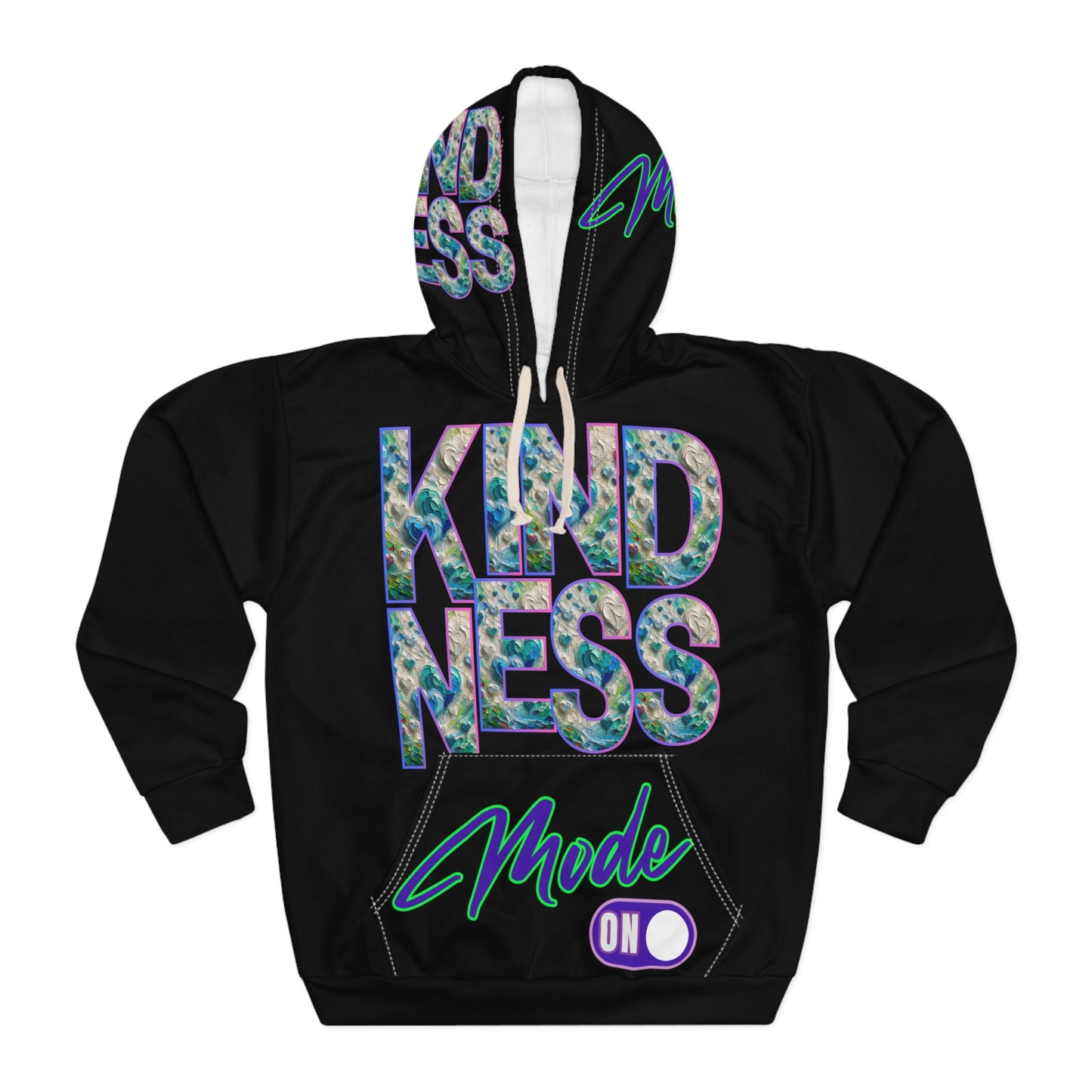 Unisex Pullover Hoodie (AOP) "Kindness Mode On"