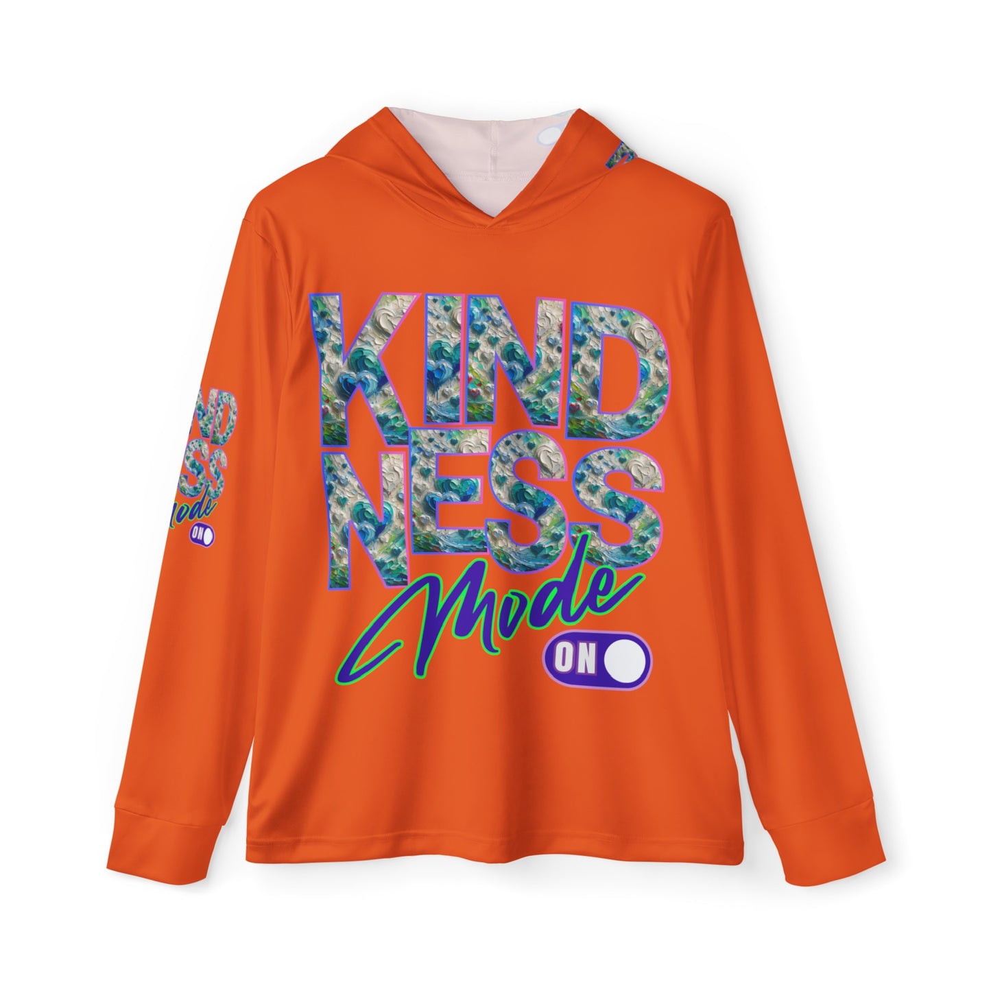 Men's Sports Warmup Hoodie (AOP), "Kindness Mode On"