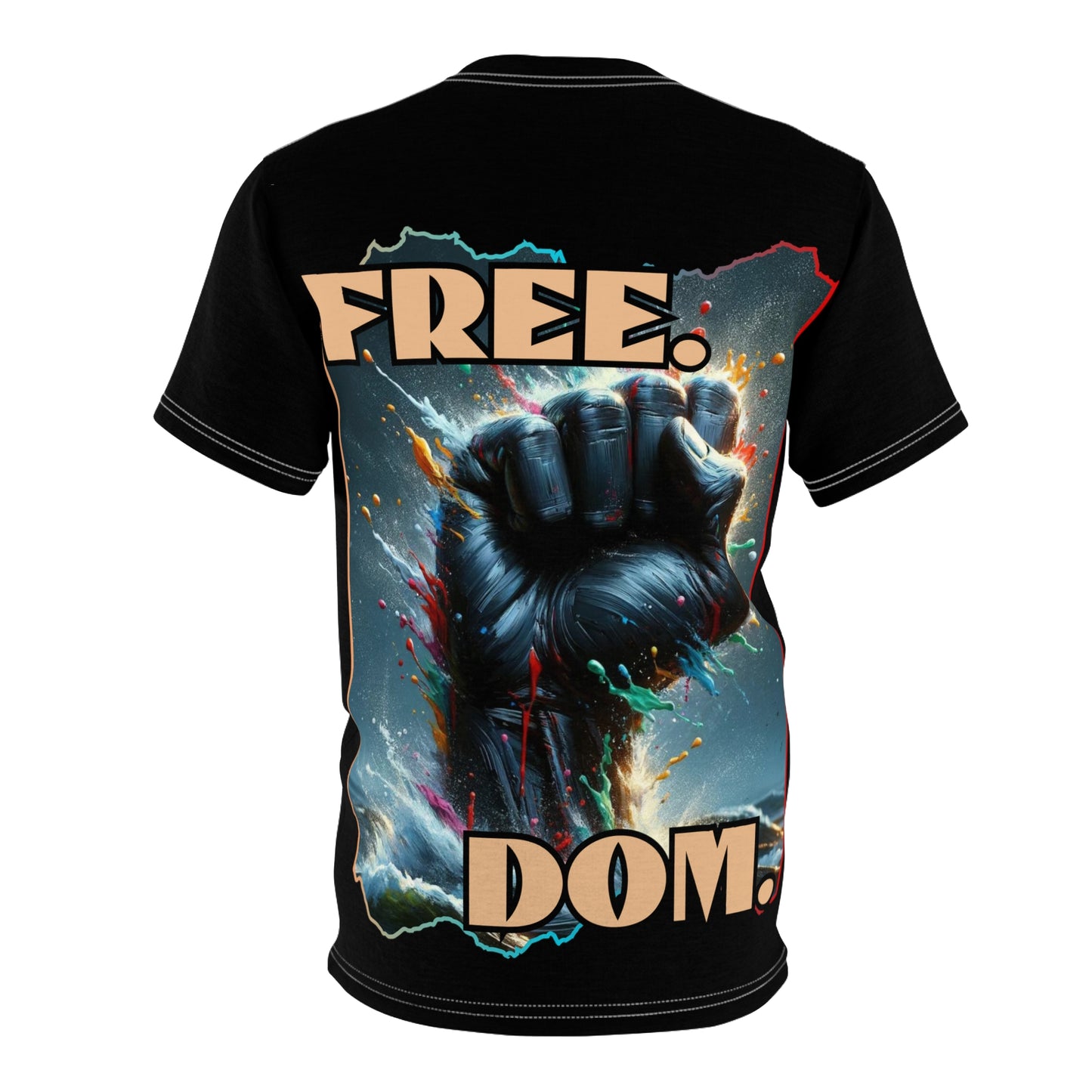 Unisex Cut & Sew Tee (AOP), "Freedom"