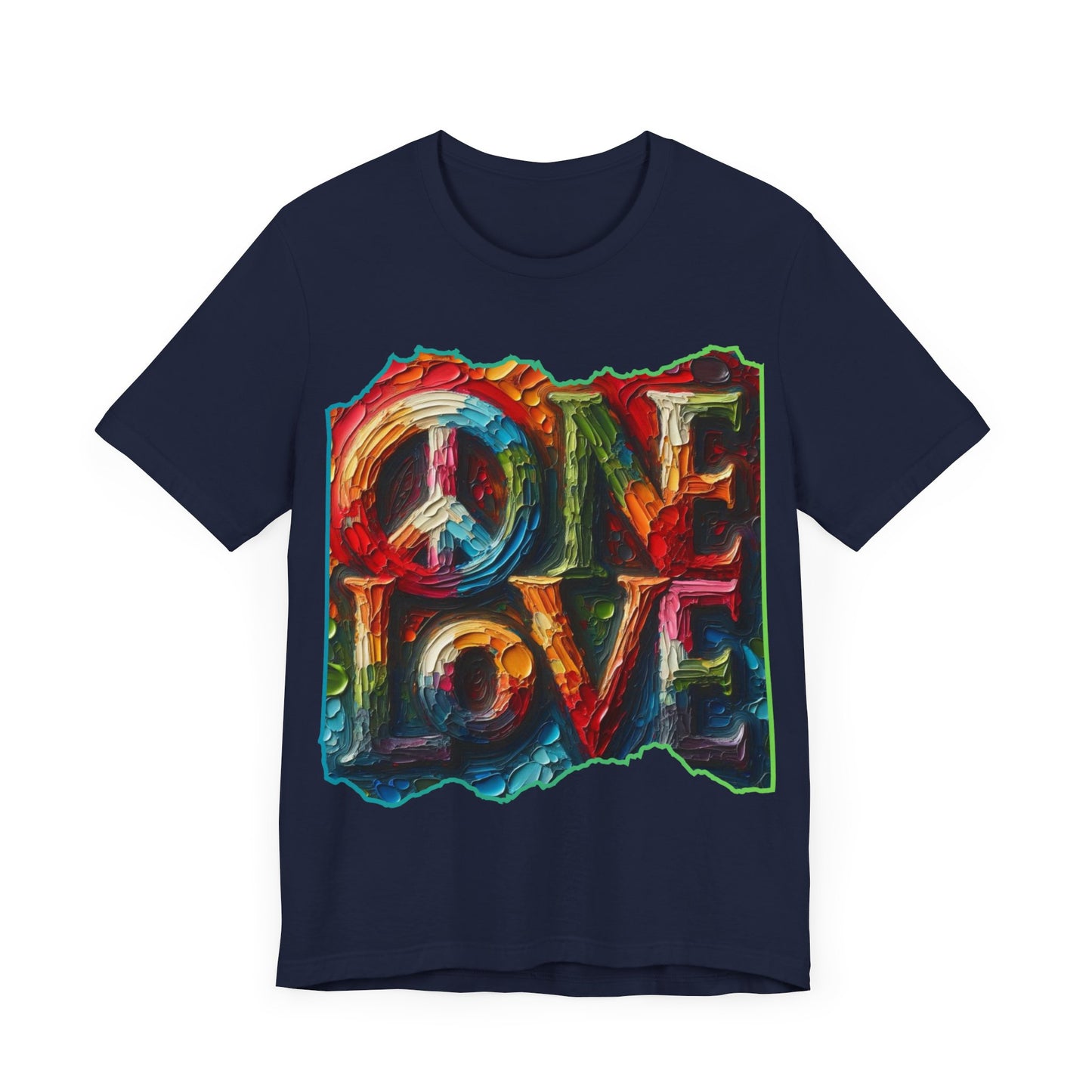 Unisex Jersey Short Sleeve Tee, "One Love" Imposter Syndrome, Mental Wellness, Stress Relief, Self-Awareness, Unity, Inclusion, Anti-Racism, One Love, Inclusion, DEI, Diversity