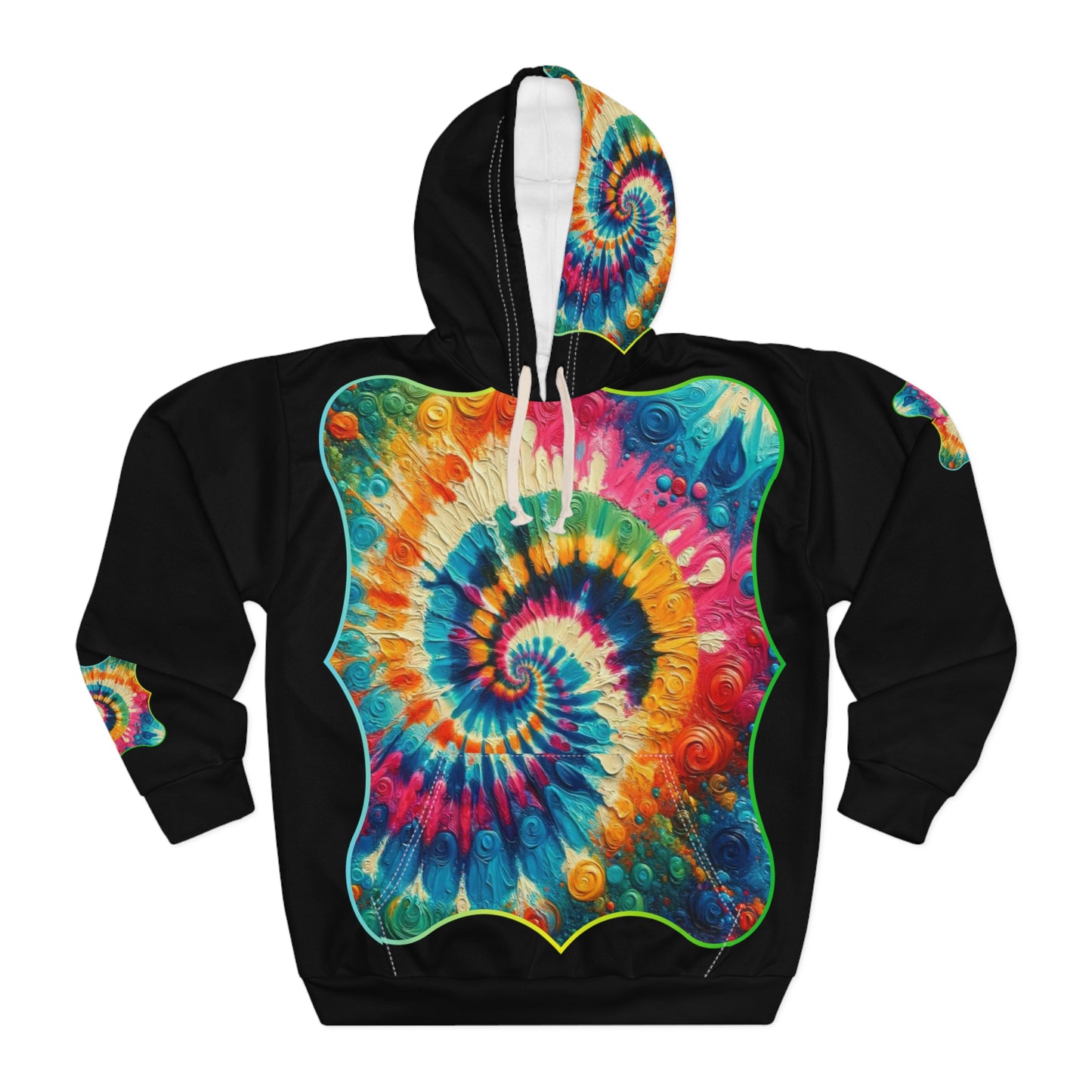 Unisex Pullover Hoodie (AOP) "Tie-Dye Print"