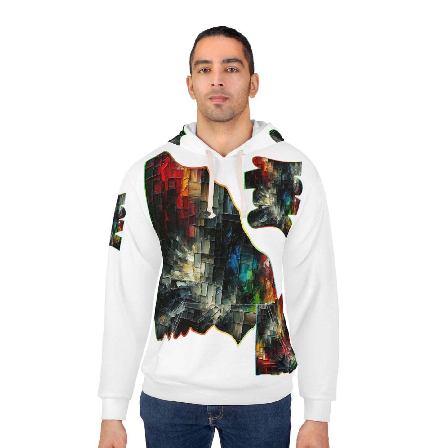 Unisex Pullover Hoodie (AOP) "Abstract Prints"