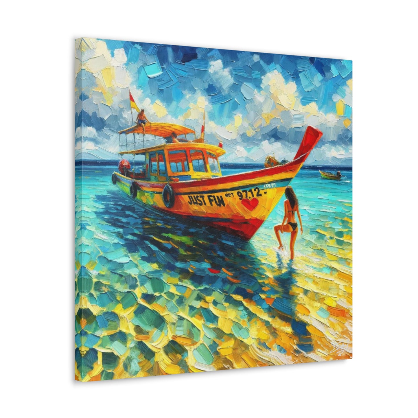 Art Print of Nylon Pool, Tobago, Oil Painting, West Indian Art, Canvas Gallery Wraps