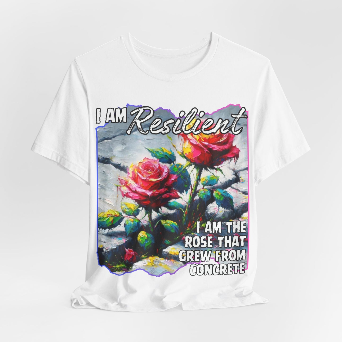 Unisex Jersey Short Sleeve Tee, "I Am Resilient" Mental Wellness, Stress Relief, Self-Awareness, Unity, Inclusion, Anti-Racism, One Love, Inclusion, DEI, Diversity