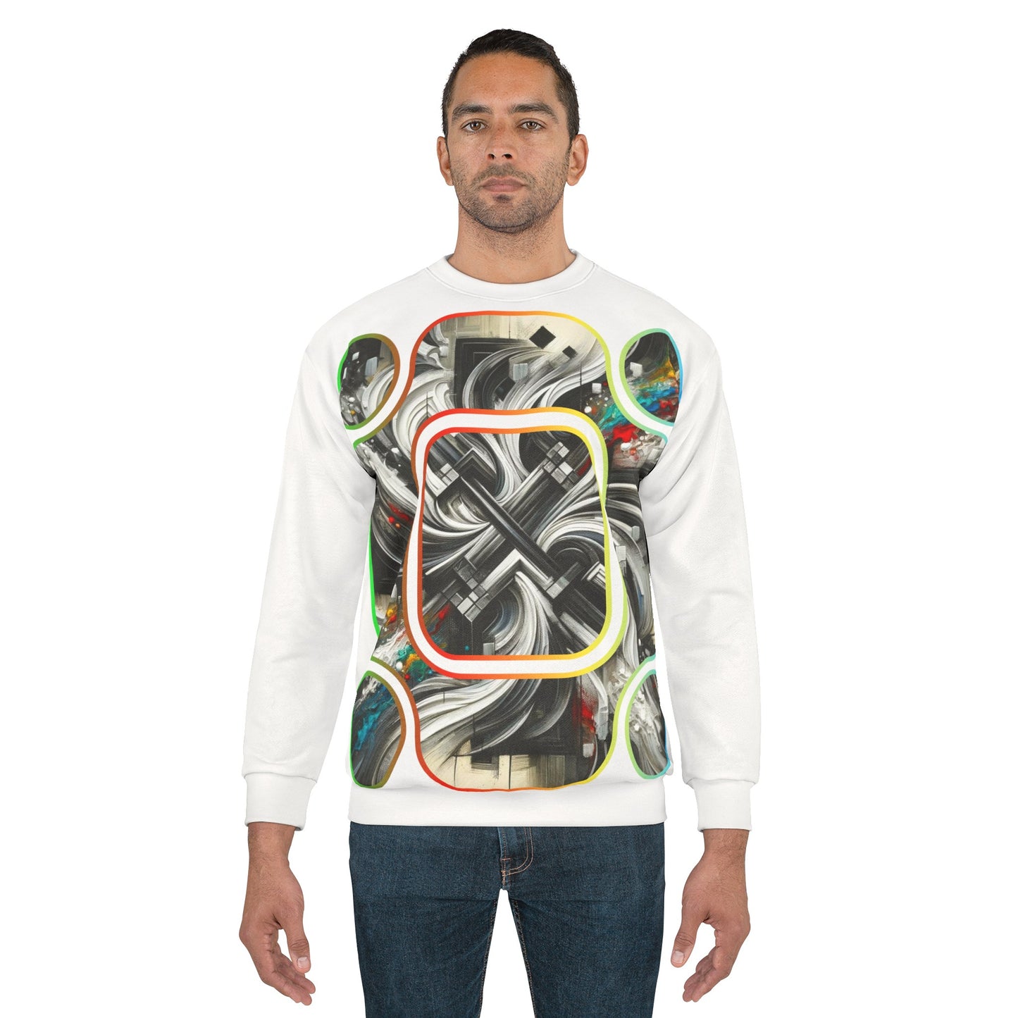 Unisex Sweatshirt (AOP) Abstract Print 2