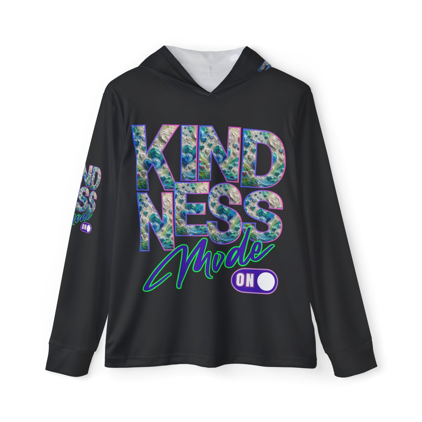 Men's Sports Warmup Hoodie (AOP), "Kindness Mode On"