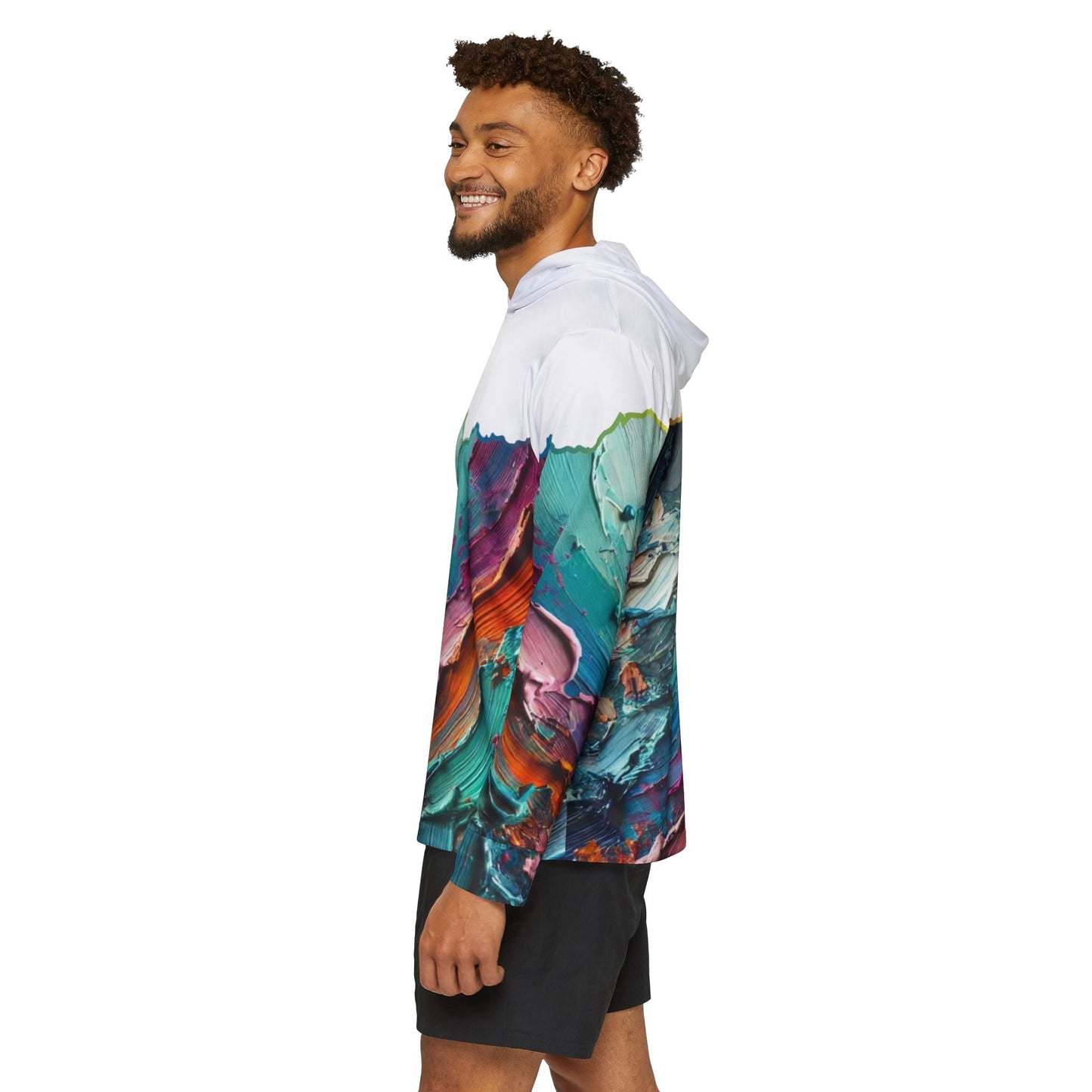 Men's Sports Warmup Hoodie (AOP), Abstract Paint Print