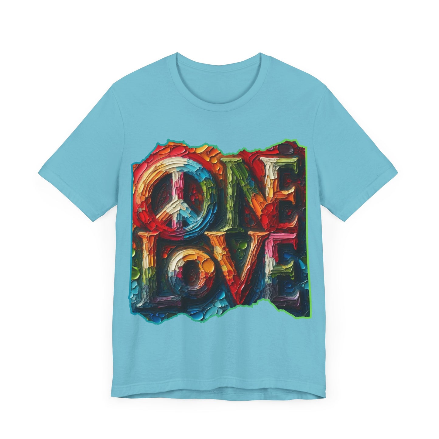 Unisex Jersey Short Sleeve Tee, "One Love" Imposter Syndrome, Mental Wellness, Stress Relief, Self-Awareness, Unity, Inclusion, Anti-Racism, One Love, Inclusion, DEI, Diversity