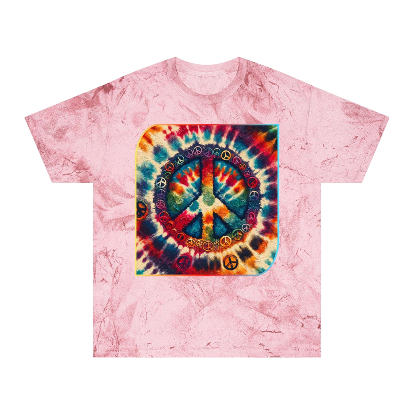 Unisex Color Blast T-Shirt "Peace" One World, Self-Love, Anti-Racism, One Love, Unity, Inclusion, Diversity, Immigrant Outsiders, Cultural Identity, Black Excellence Empowerment Inspiration, FashionWithPurpose, ConsciousClothing, CulturalExpression