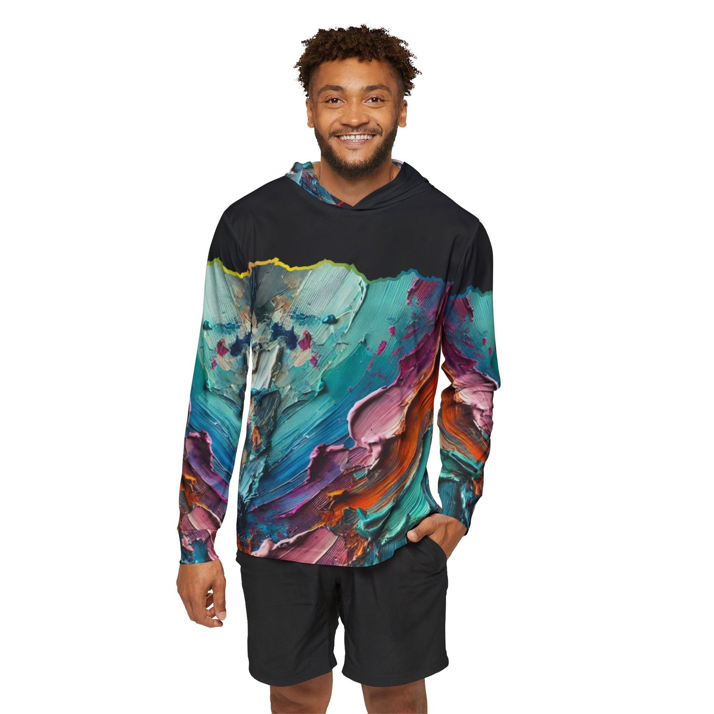 Men's Sports Warmup Hoodie (AOP), Abstract Paint Print