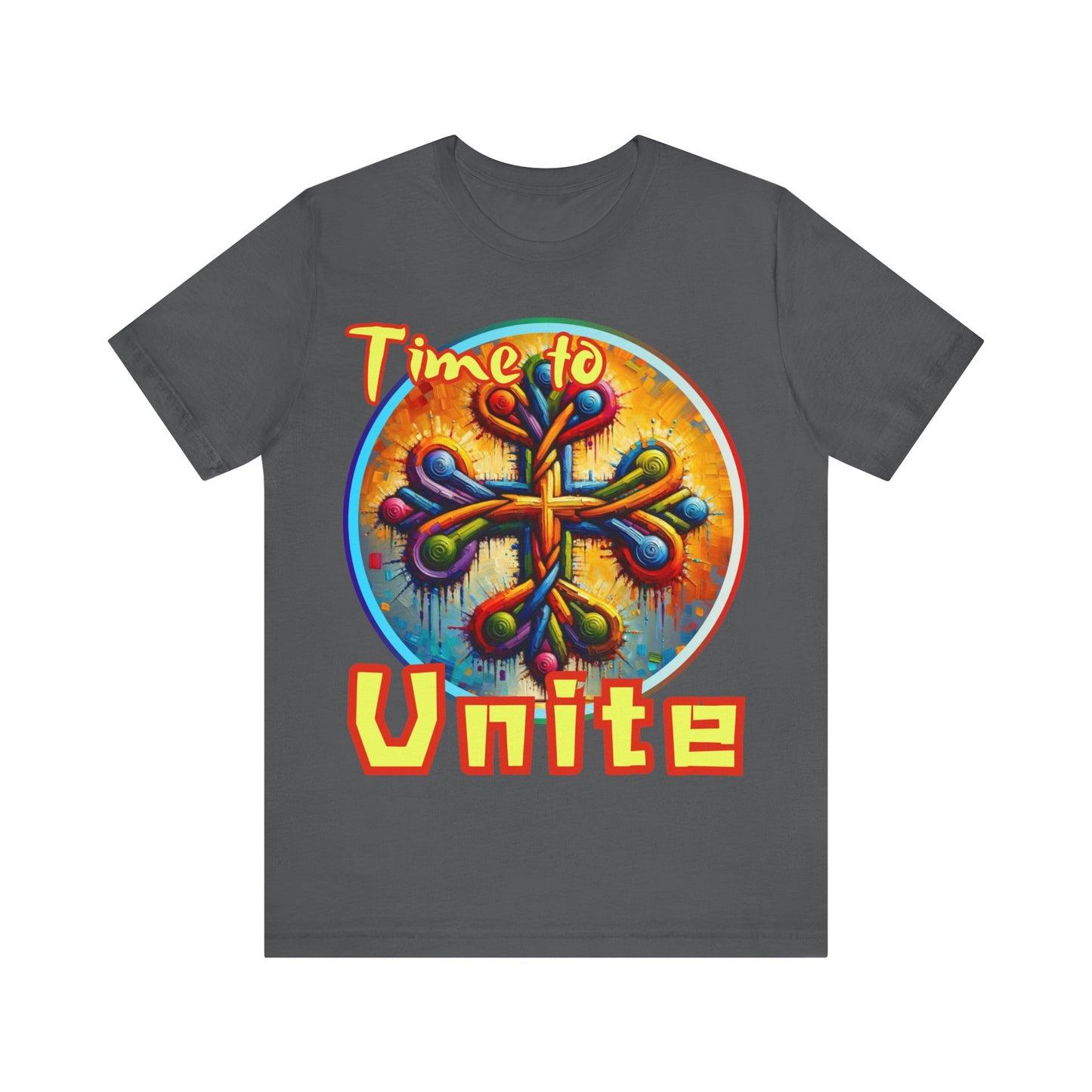 Unisex Jersey Short Sleeve Tee, "Time to Unite" Self-Awareness, Unity, Inclusion, Anti-Racism, One Love, Inclusion, DEI, Diversity