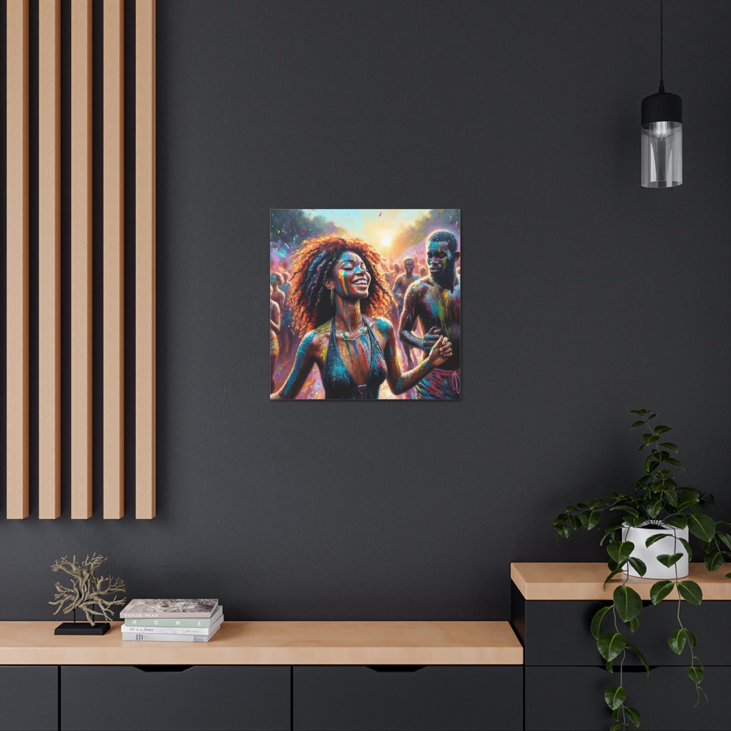 Art Print of Jouvert Morning#3, Afro-Caribbean Woman, Oil Finish, West Indian Ethnicity, Cultural, Heritage, Canvas Gallery Wraps