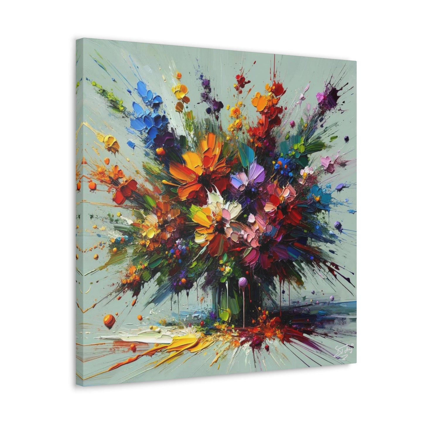 Art Print of Caribbean Bouquet, Oil Finish, West Indian Art, Canvas Gallery Wraps