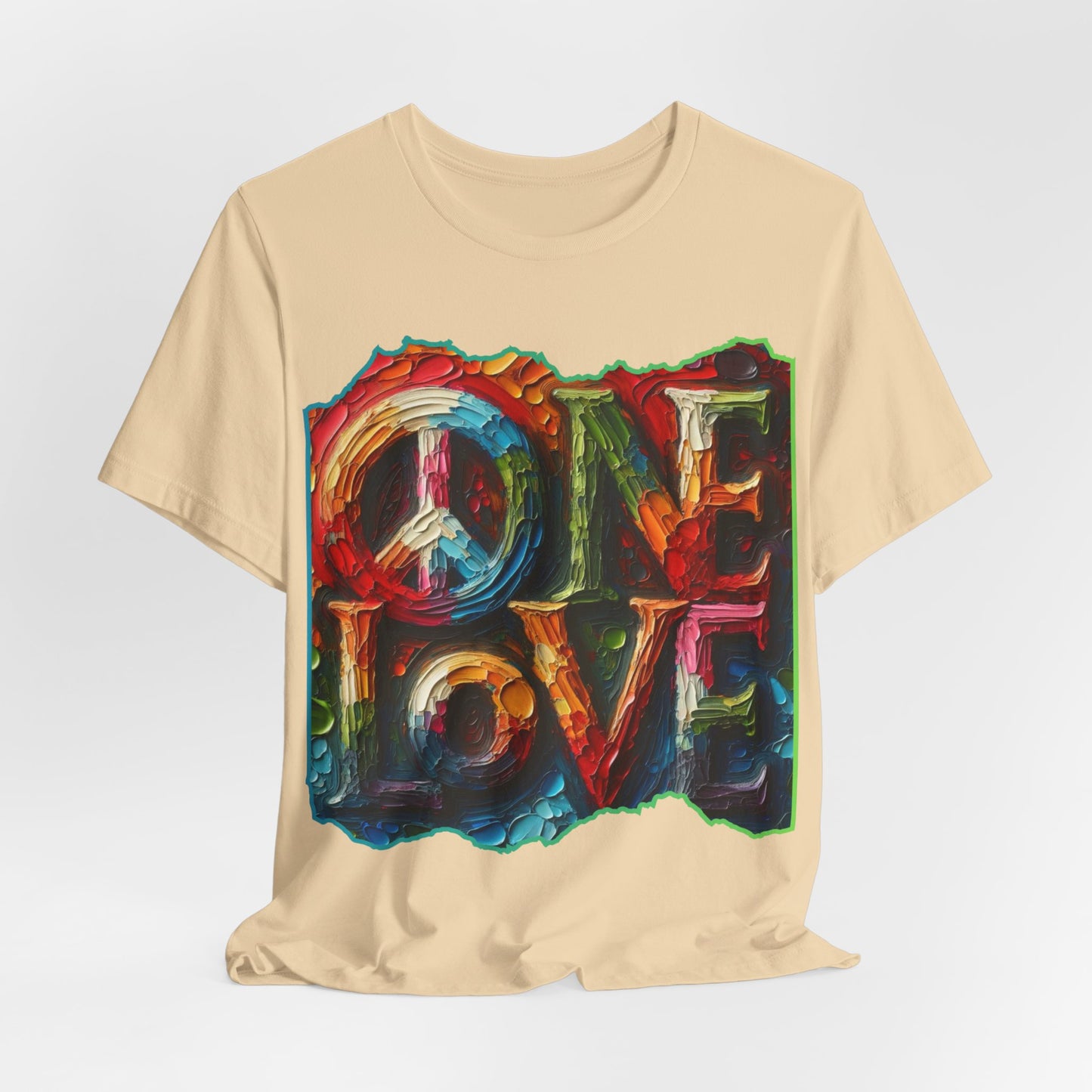 Unisex Jersey Short Sleeve Tee, "One Love" Imposter Syndrome, Mental Wellness, Stress Relief, Self-Awareness, Unity, Inclusion, Anti-Racism, One Love, Inclusion, DEI, Diversity