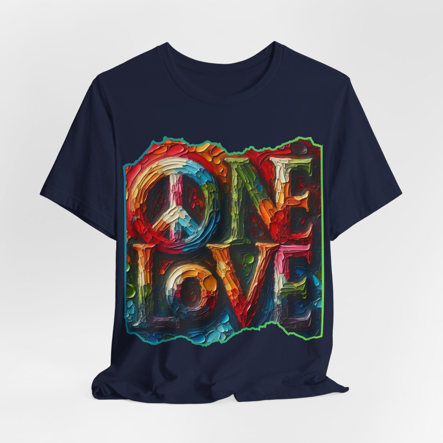 Unisex Jersey Short Sleeve Tee, "One Love" Imposter Syndrome, Mental Wellness, Stress Relief, Self-Awareness, Unity, Inclusion, Anti-Racism, One Love, Inclusion, DEI, Diversity