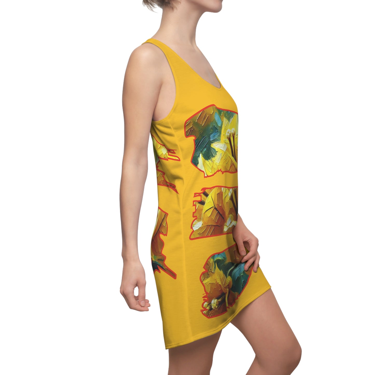 Women's Cut & Sew Racerback Dress (AOP) Floral Print