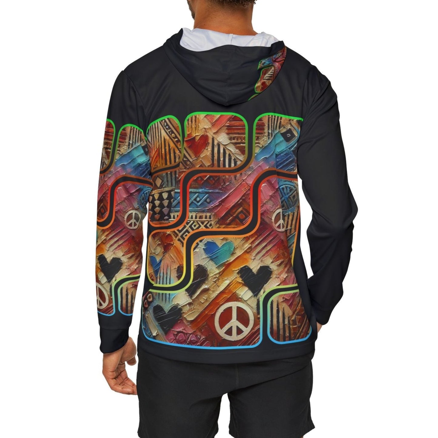 Men's Sports Warmup Hoodie "African Abstract Print"