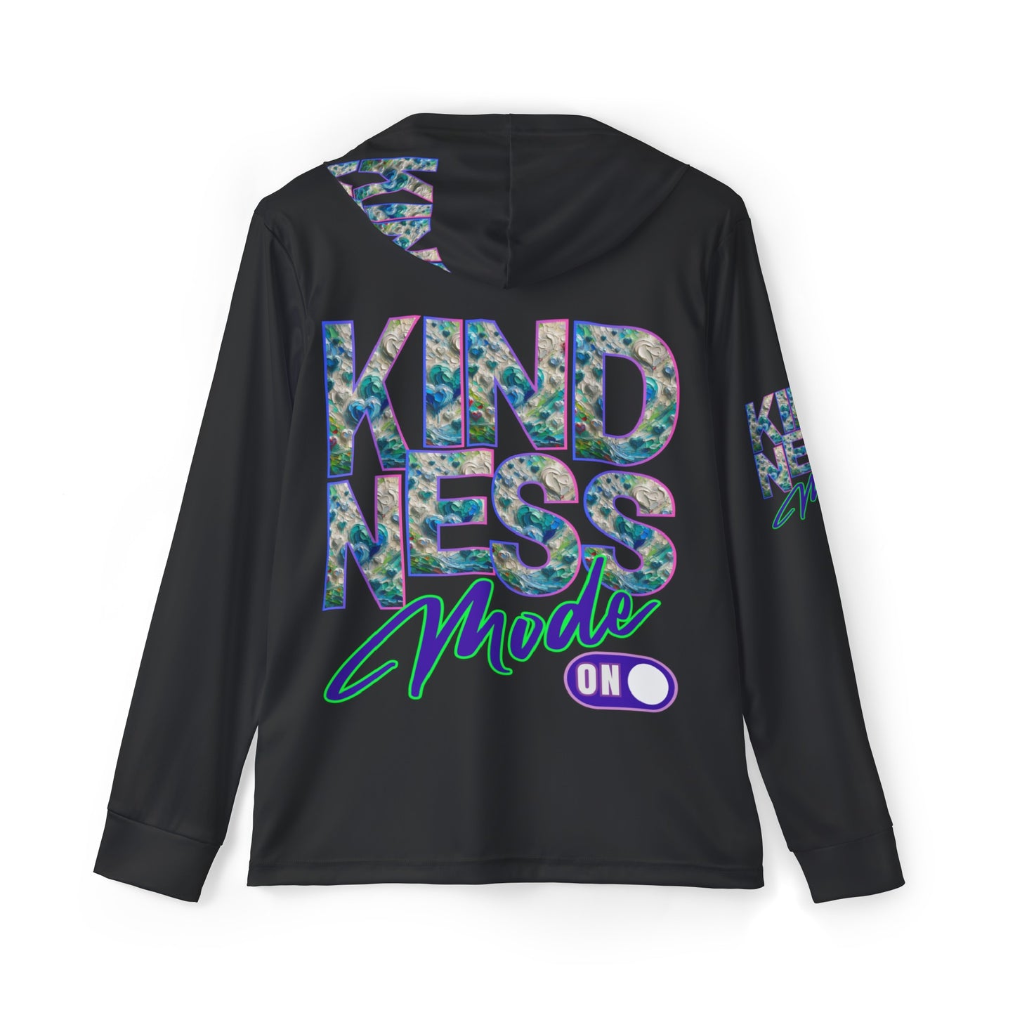 Men's Sports Warmup Hoodie (AOP), "Kindness Mode On"