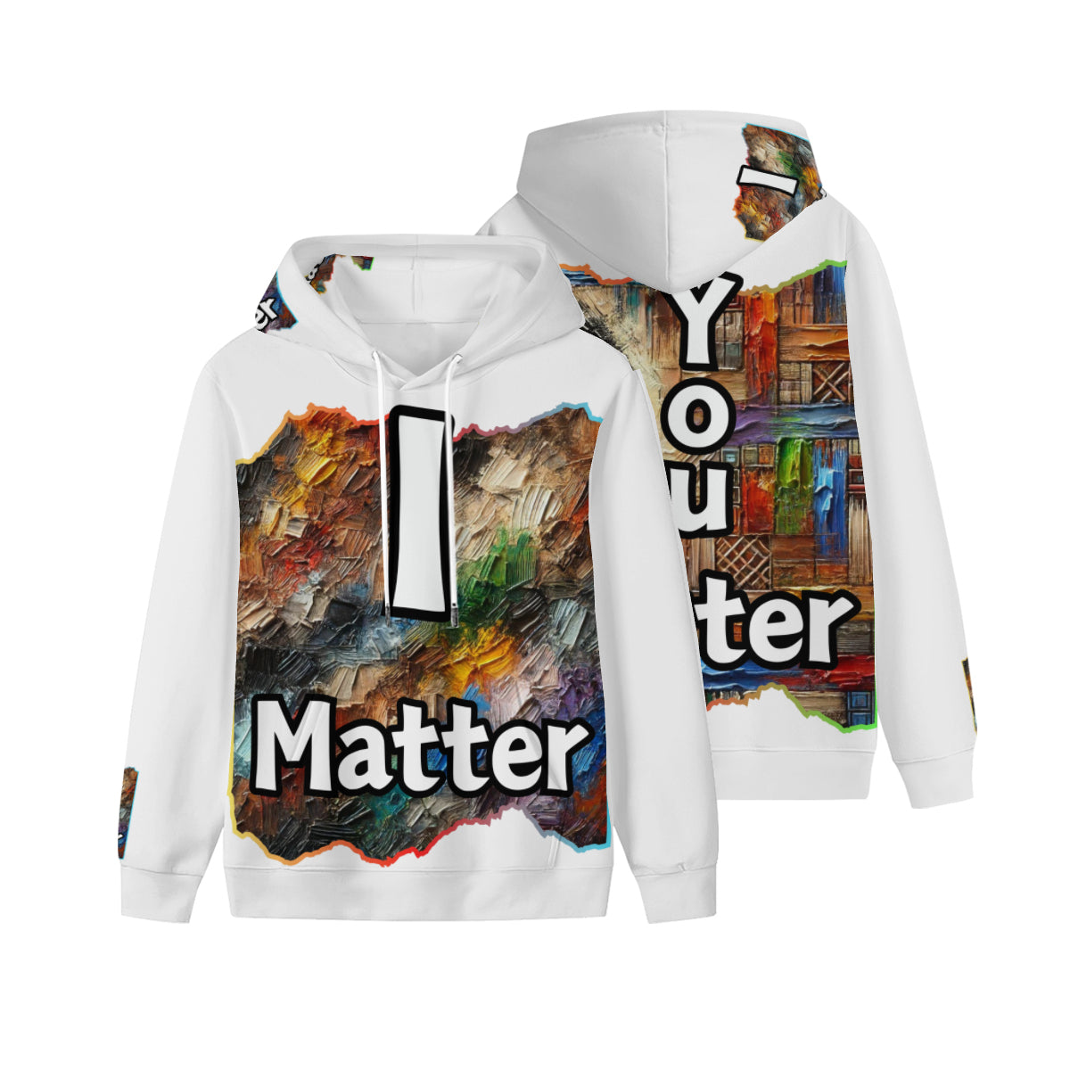 Men’s Plush Fleece Lined Hoodie "I Matter, You Matter"