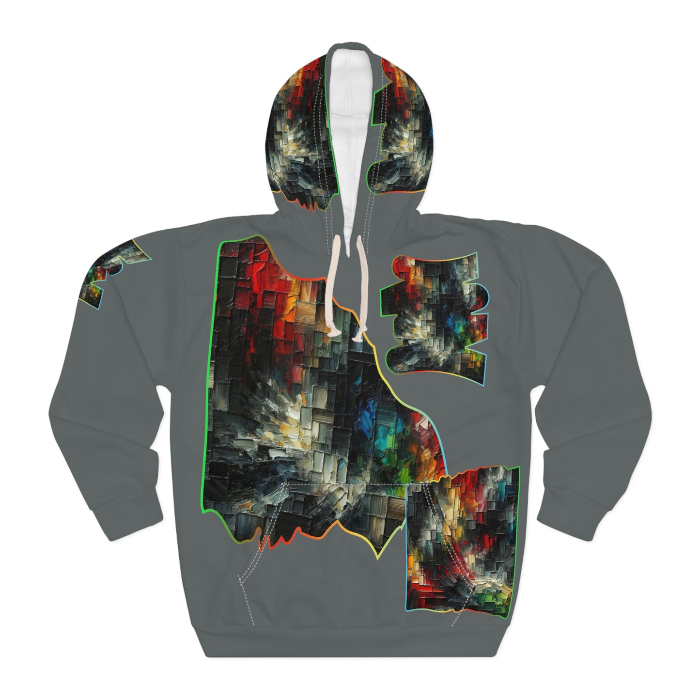 Unisex Pullover Hoodie (AOP) "Abstract Prints"