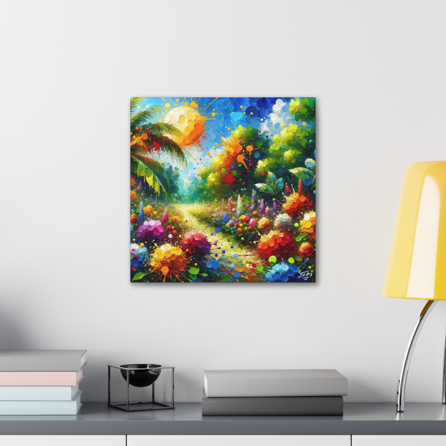 Art Print of Caribbean Flora & Fauna, Oil Finish, West Indian Art, Canvas Gallery Wraps