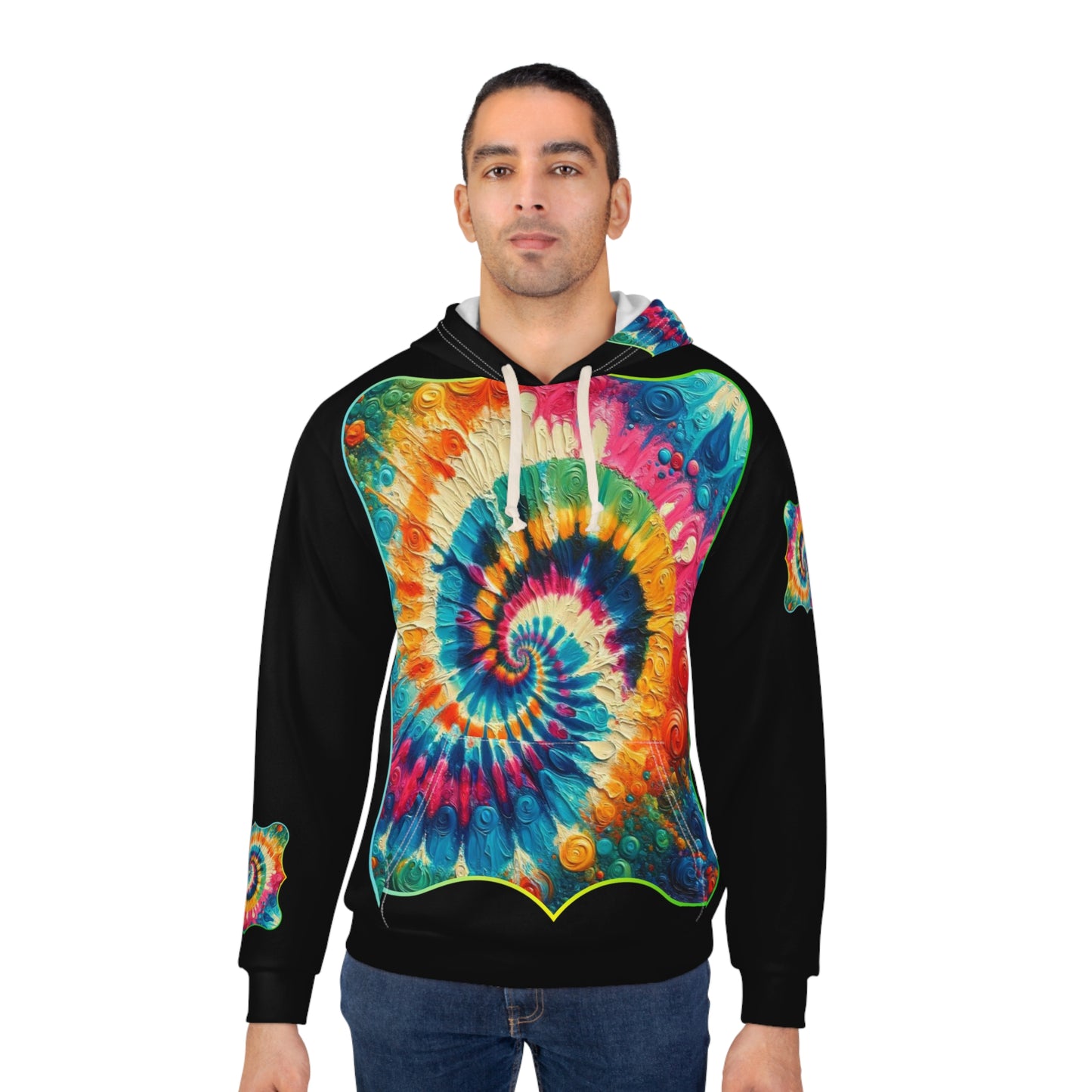 Unisex Pullover Hoodie (AOP) "Tie-Dye Print"