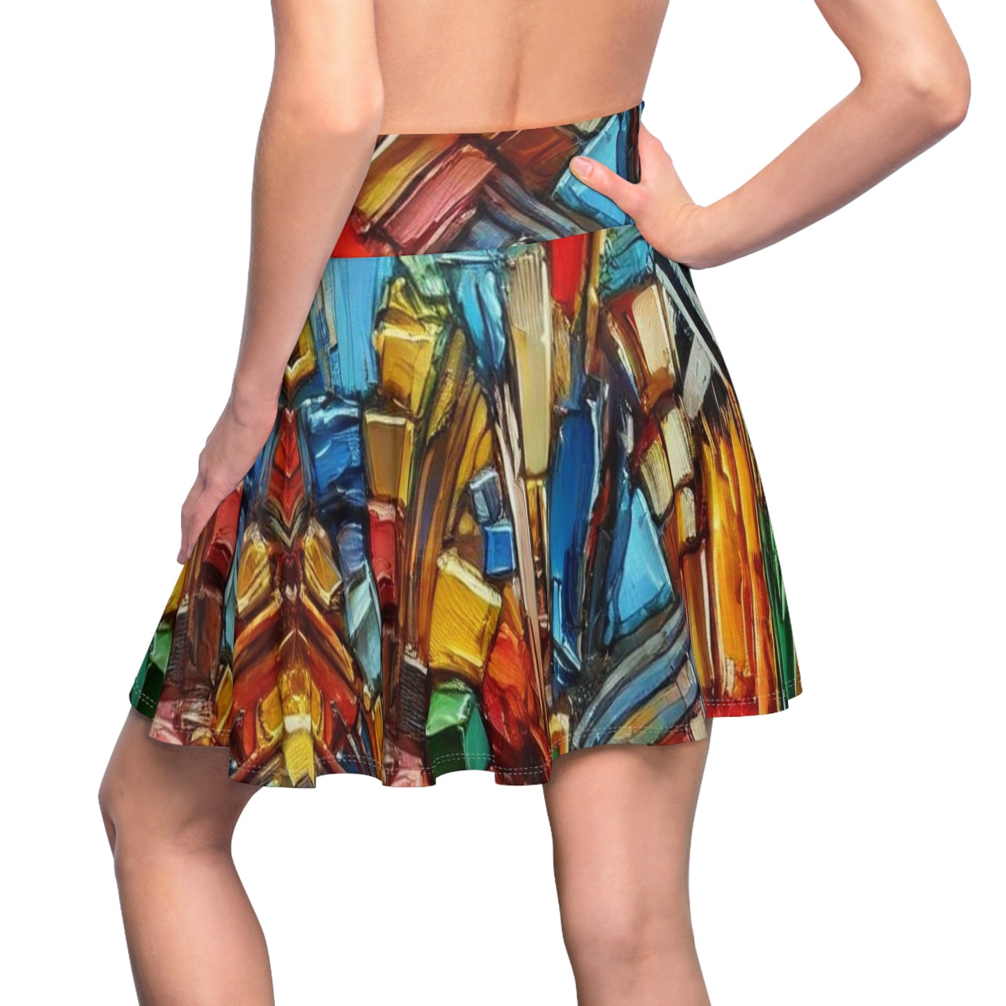 Women's Skater Skirt (AOP) Abstract Print