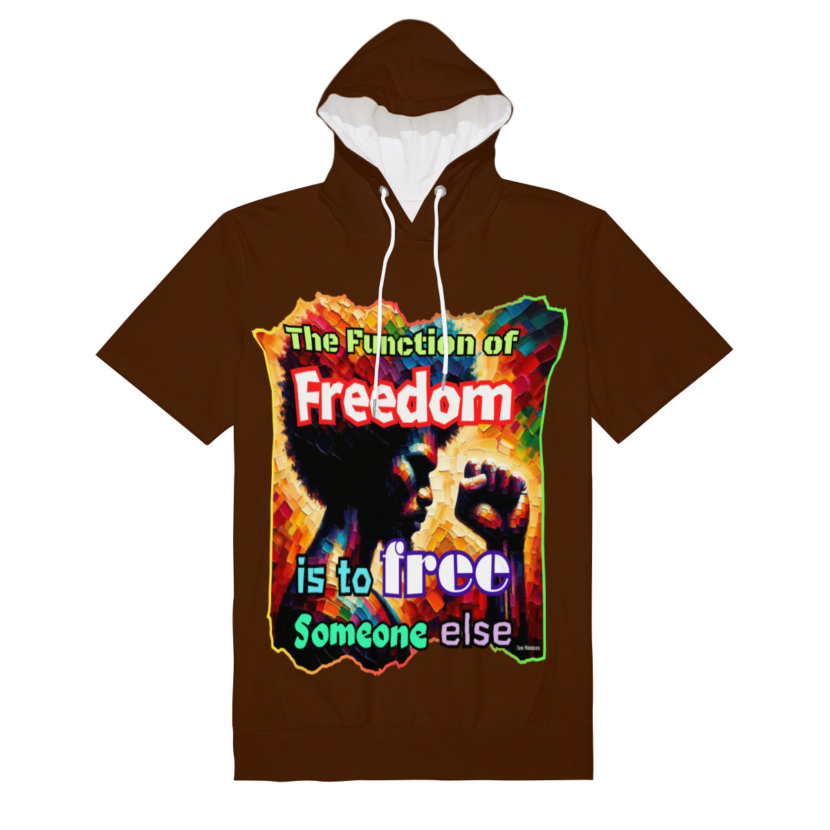 Men’s Cotton Hooded T-Shirt "The Function Of Freedom"