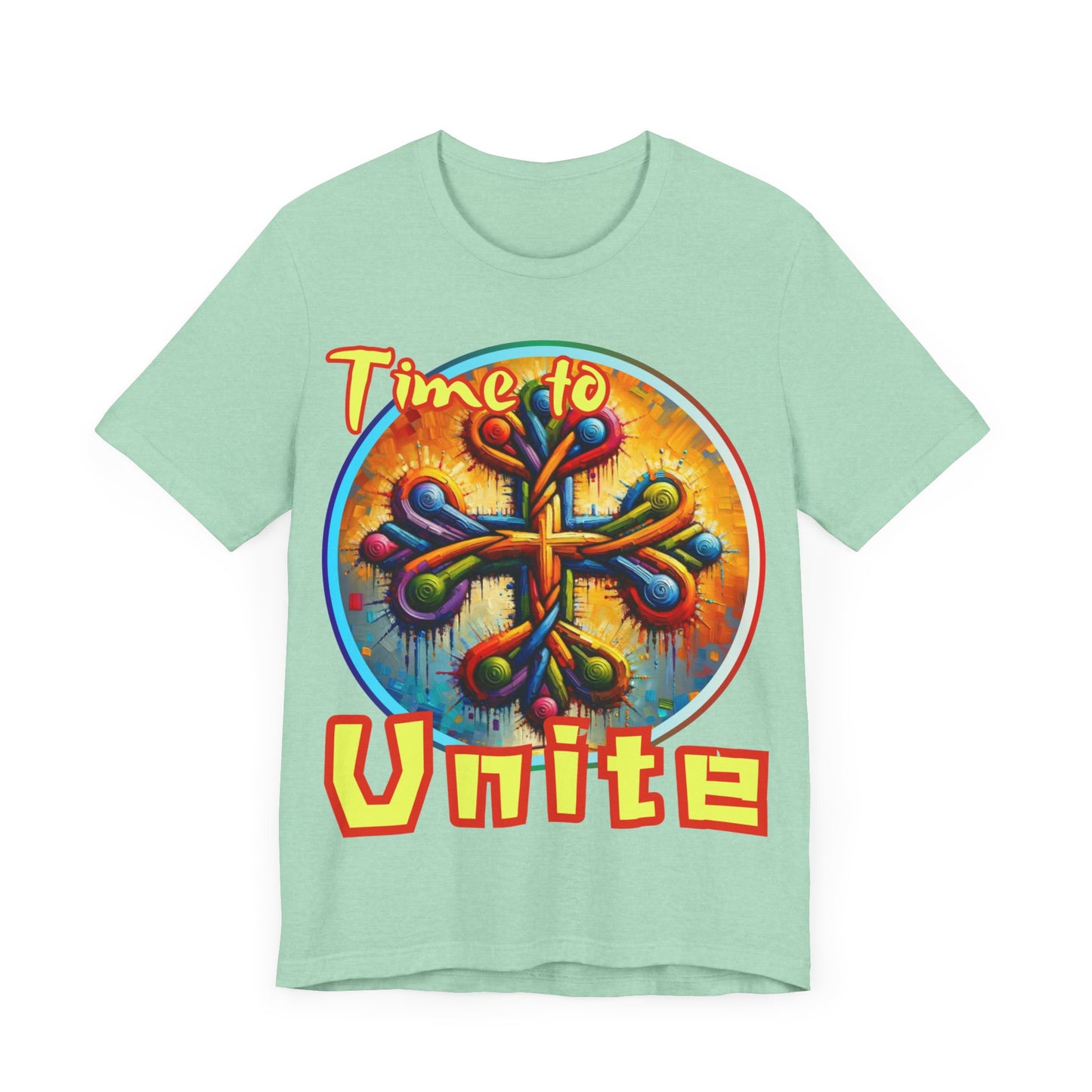 Unisex Jersey Short Sleeve Tee, "Time to Unite" Self-Awareness, Unity, Inclusion, Anti-Racism, One Love, Inclusion, DEI, Diversity