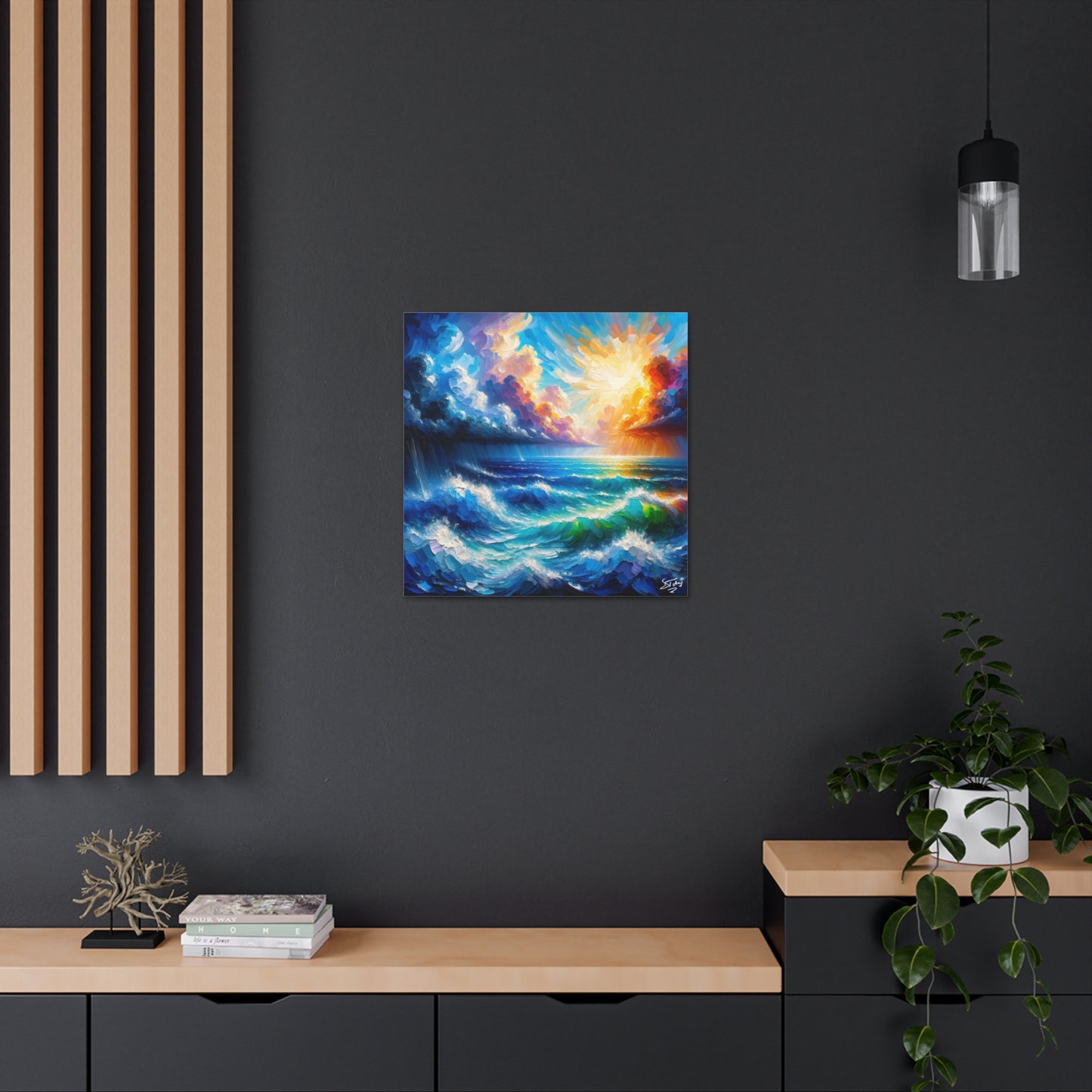 Art Print of Atlantic Ocean, Tobago, West Indian Art, Canvas Gallery Wraps